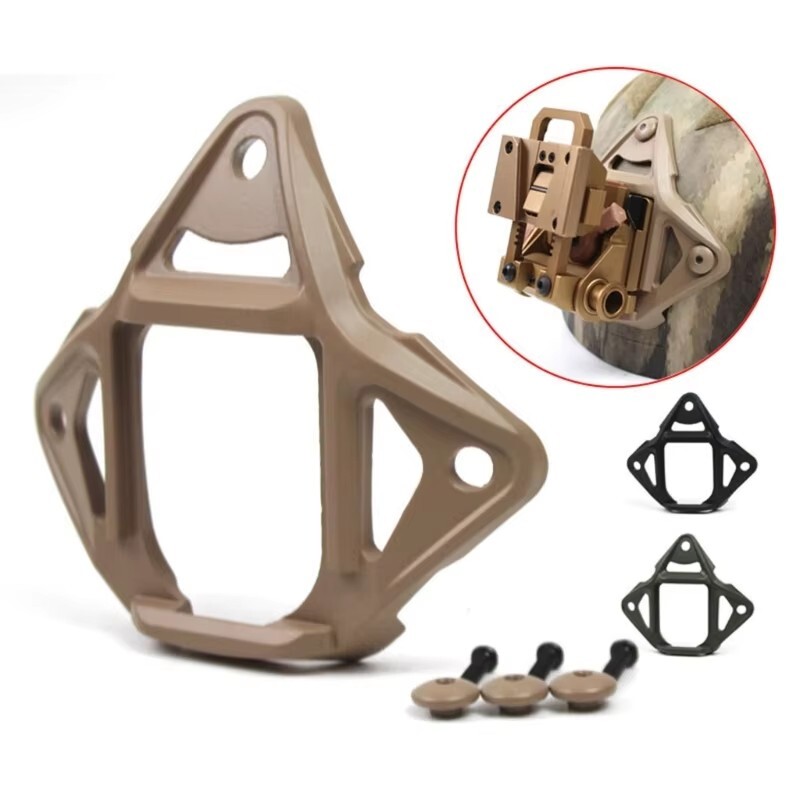 Tactical Aluminum 3-Hole NVG Shroud Helmet Mount MICH ACH ECH Fit Hunting-image