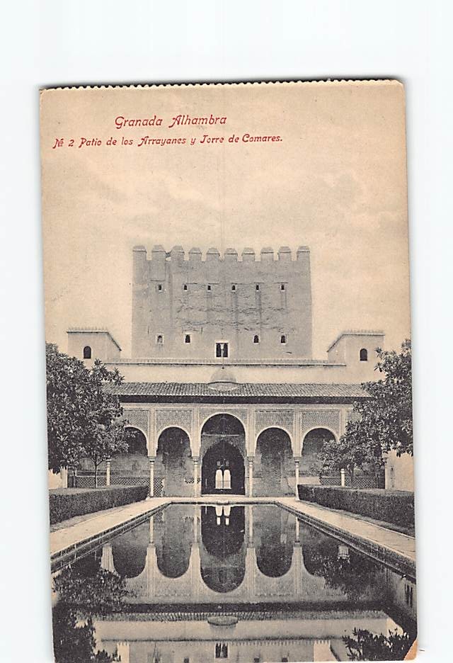 Postcard Patio de los Arrayanes y Torre de Comares Alhambra Granada Spain