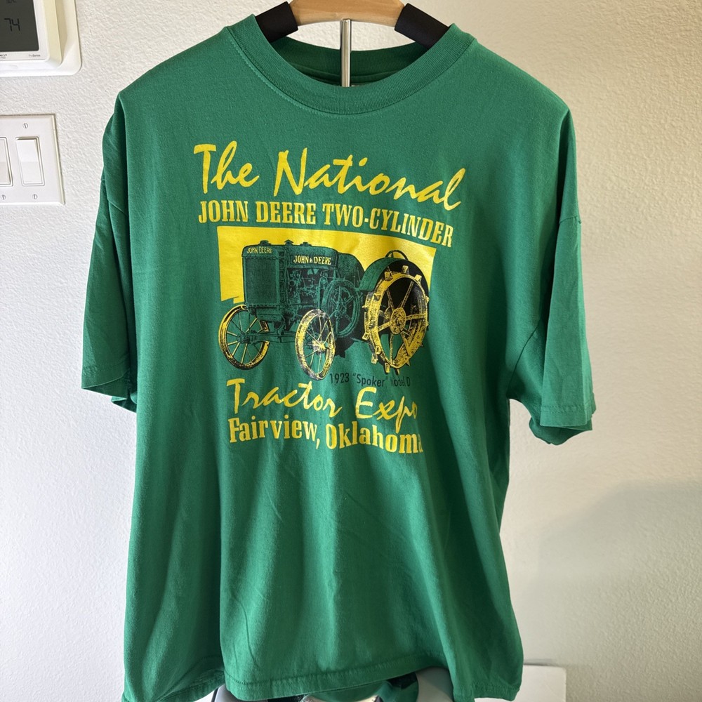 John Deere National Tractor Expo Fairview, Ok Men’s T-shirt Green Size XL