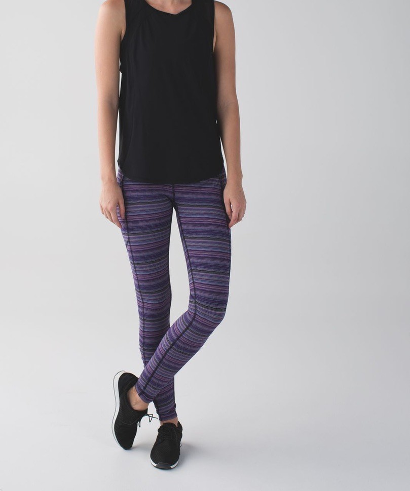 LULULEMON Womens Speed Tight IV Space Dye Twist Ultra Violet Multi/Black 8