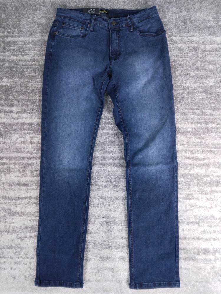 Urban Star Men's Jeans Blue Slim Fit Stretch Denim Pants 34x34 Flawed