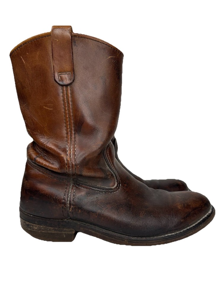Vintage Red Wing Pecos 1155 Brown Leather Boots Men Size 9D