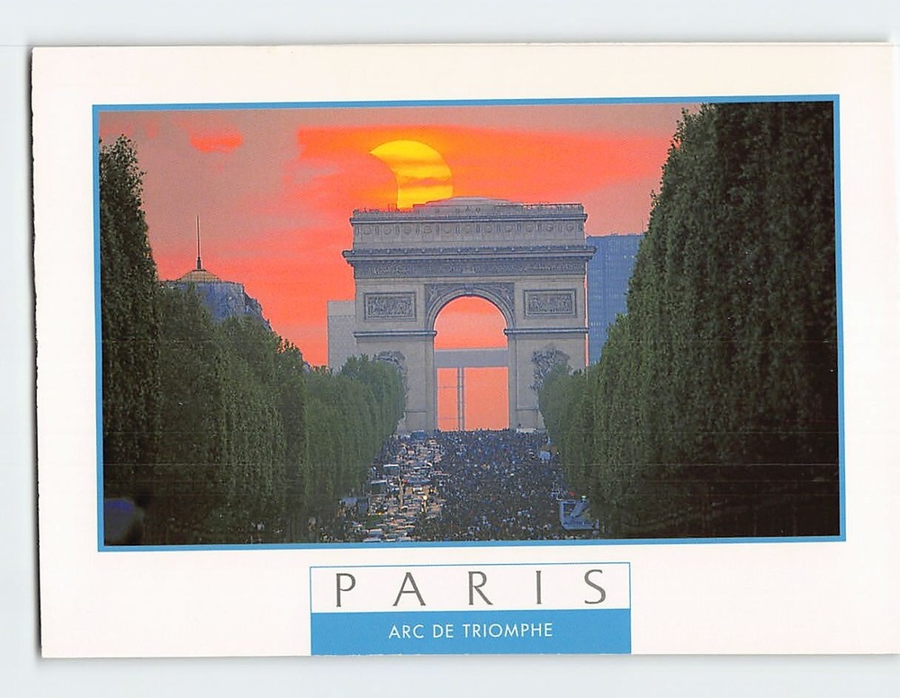 Postcard Arc de Triomphe Paris France
