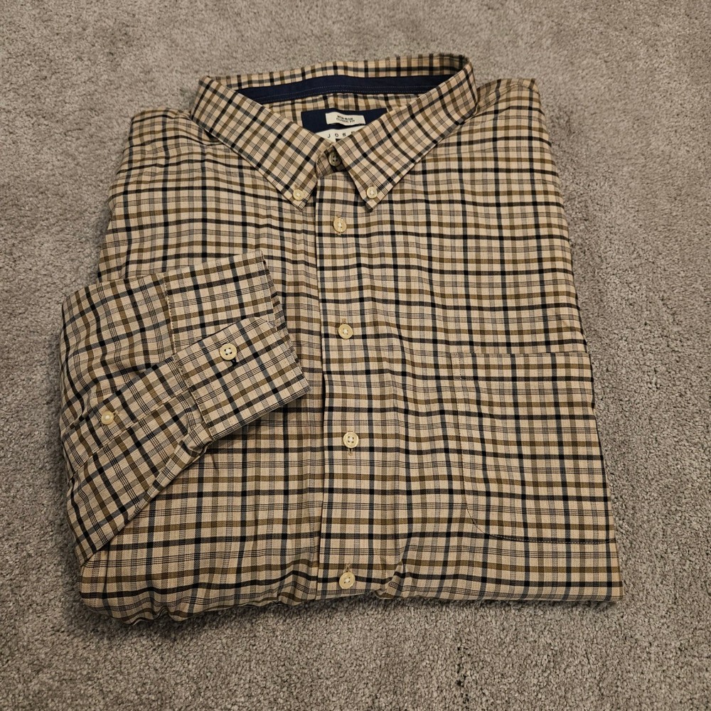 Joseph Abboud 4XLT Mens Plaid Checkered Long Sleeve Button Down Shirt