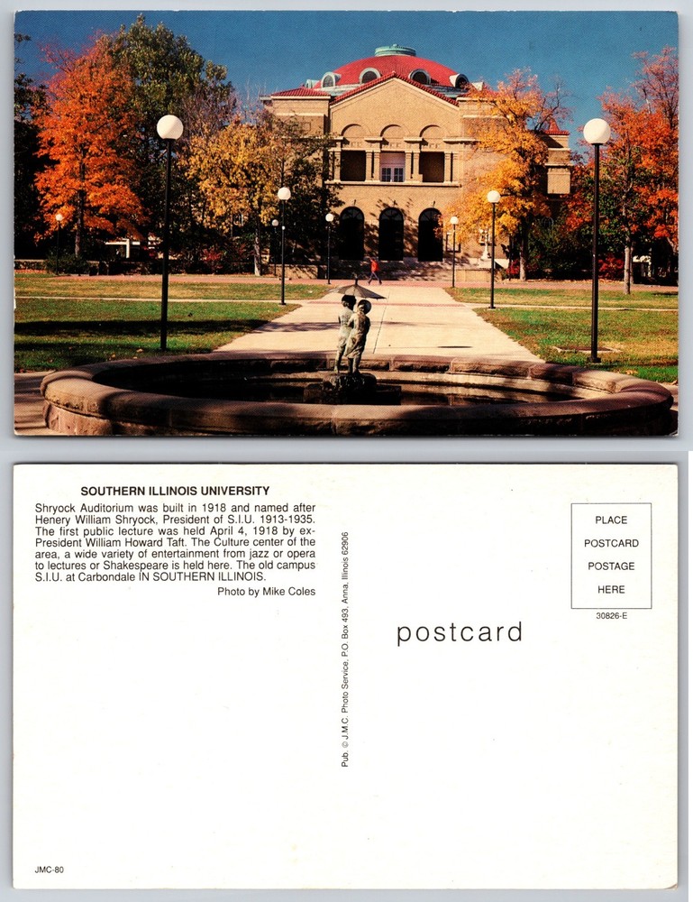 Shryock Auditorium Southern Illinois University Postcard