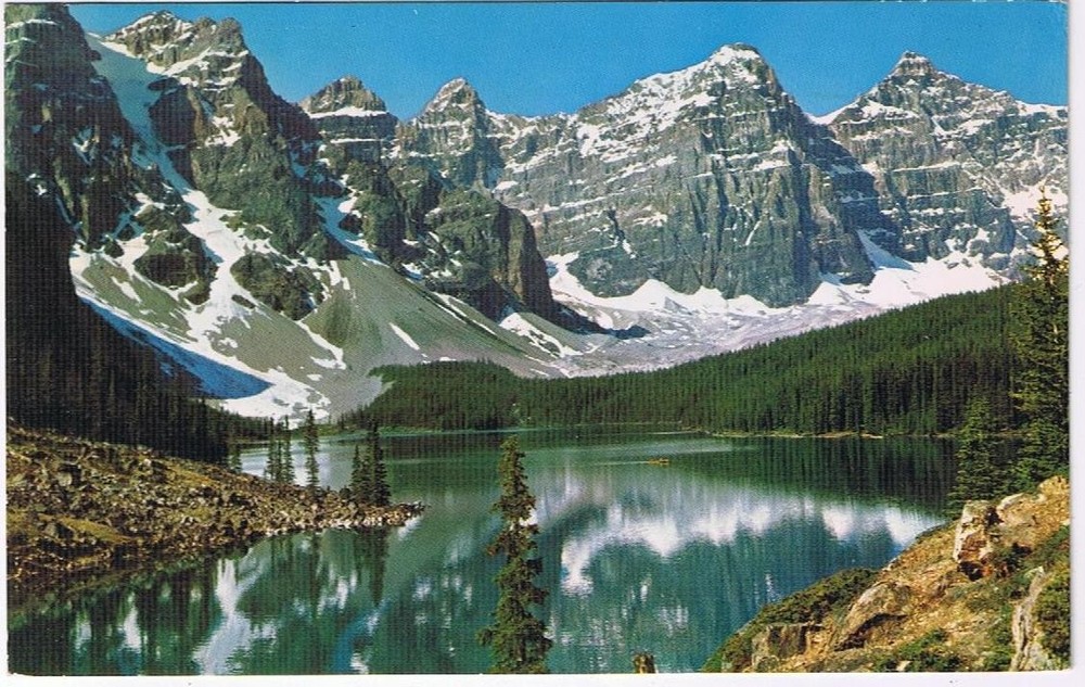 Postcard Moraine Lake Valley Of Ten Peaks Banff National Park Canadian Rockies