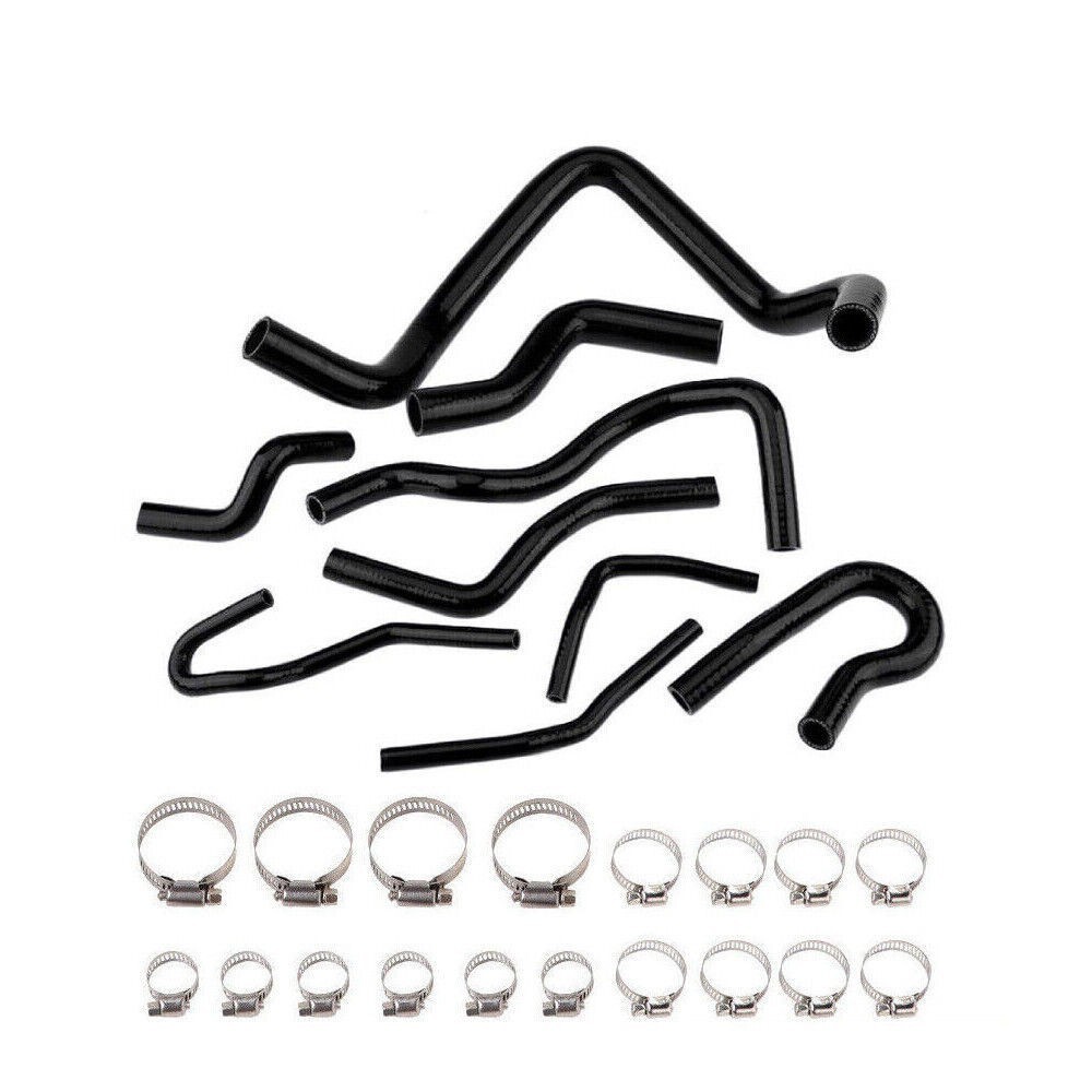Black Silicone Radiator Heater Hose Kits For 1992-2000 Honda Civic D15 D16 Sohc