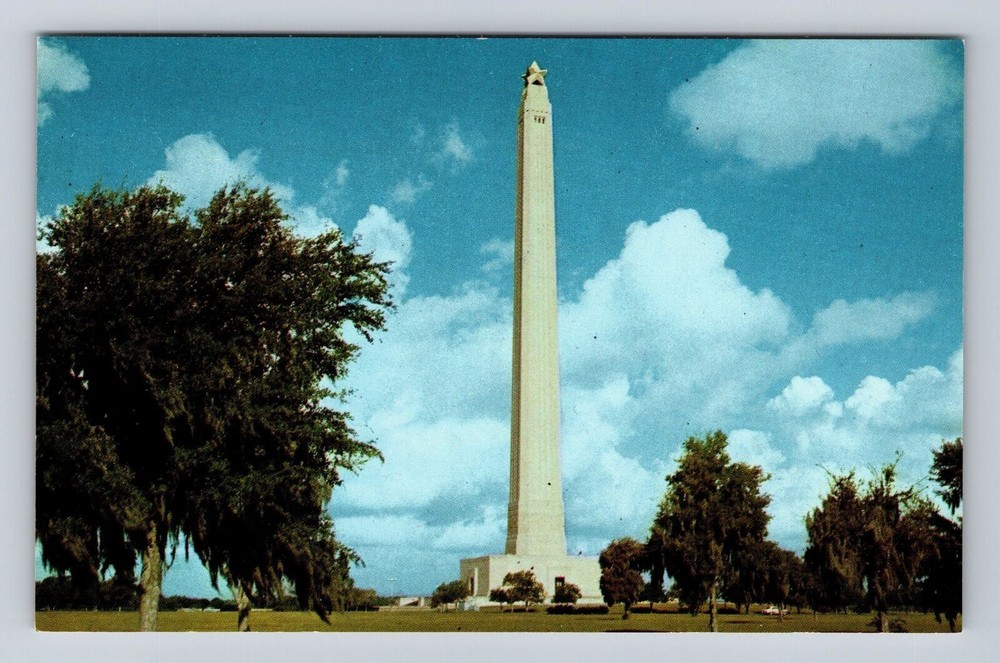 Houston TX-Texas, San Jacinto Museum and Monument, Antique Vintage Postcard