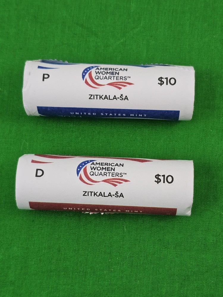 2024 AMERICAN WOMEN QUARTER 2 ROLLS ZITKALA-SA PD DENVER PHILADELPHIA UNC 80