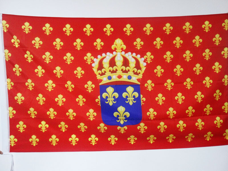 ROYAL GALLET OF FRANCE FLAG 2' x 3' for a pole - NAVAL FRENCH KINGDOM FLAGS 60 x