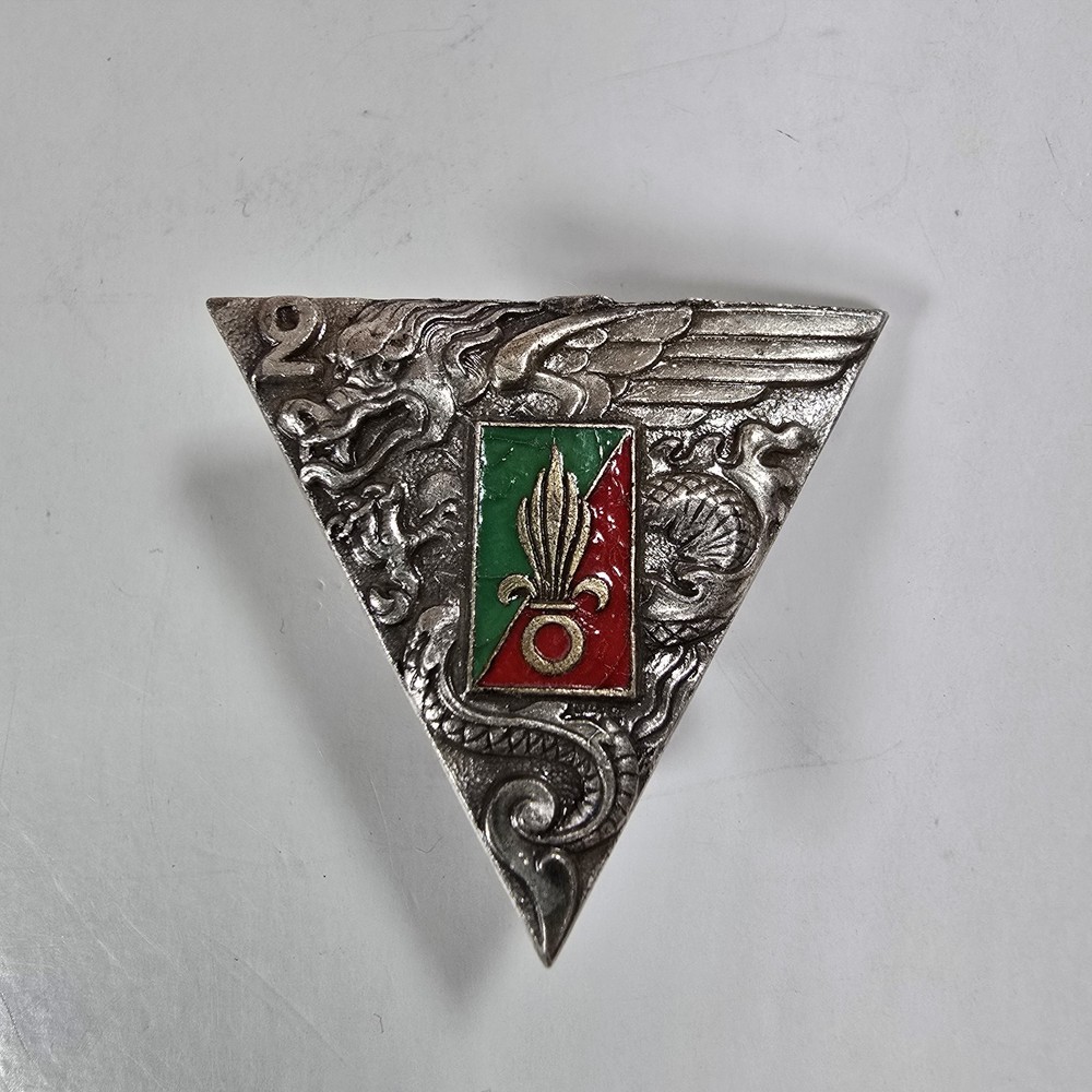 Vintage French Foreign Legion Style Enamel Pin Badge Paris G1948