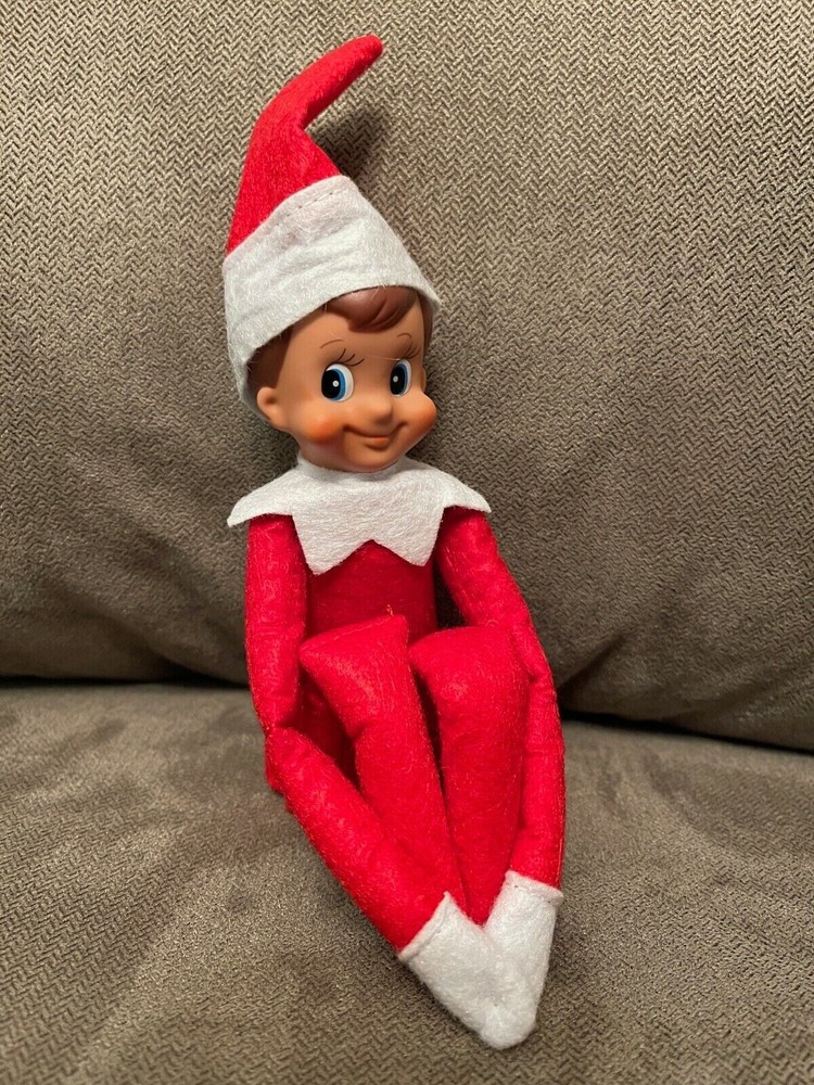 Christmas Red Boy Elf Doll On The Shelf Plush Toy Blue Eyes Holiday Gift NEW