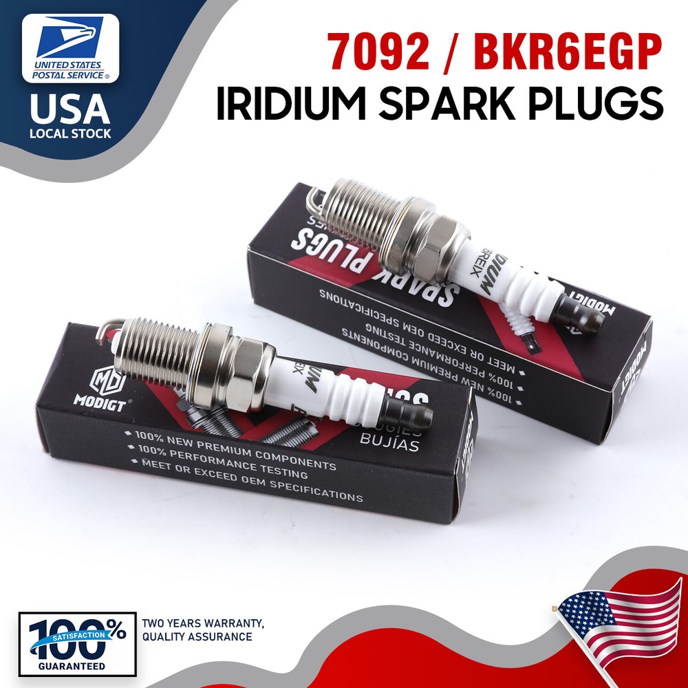 Brand-new BKR6EGP 7092 Spark Plugs x2 for VW Audi Pontiac with Removable Tip