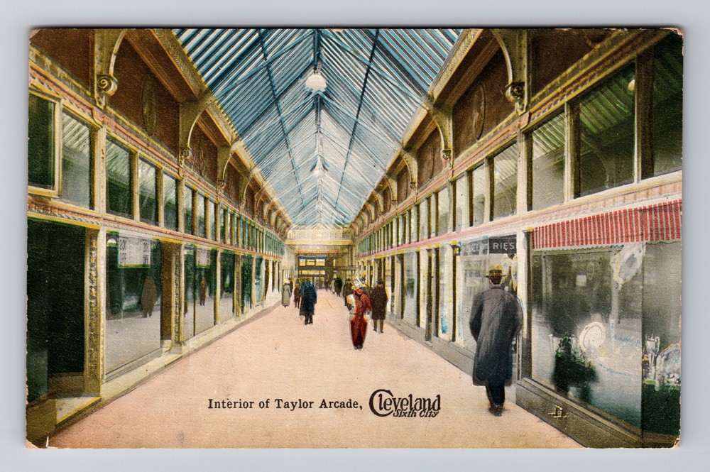 Cleveland, OH-Ohio, Interior of Taylor Arcade Vintage c1915 Postcard