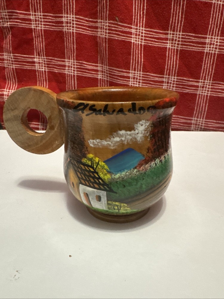 Wooden Cup Wood Coffee Tea beer Juice Water Mug handmade Natural El Salvador