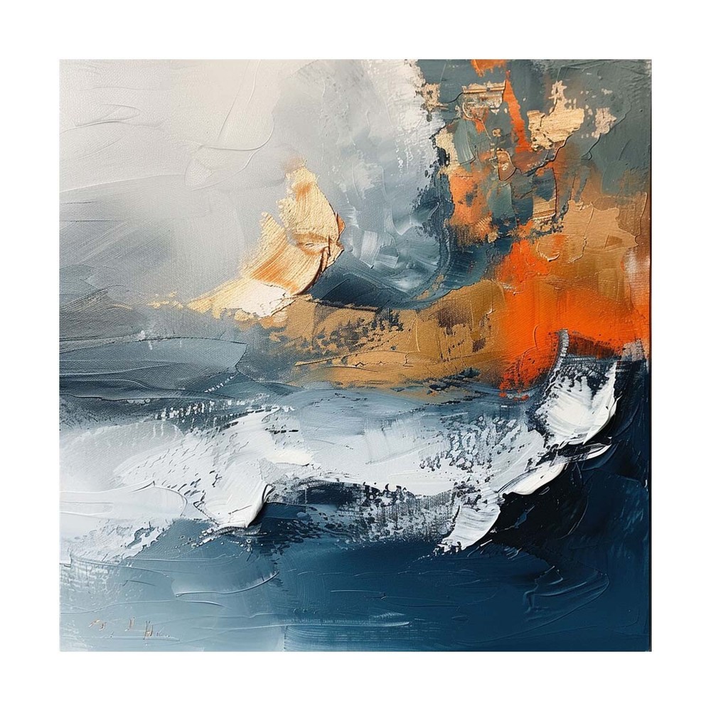 Pure hand painted Nordic style Living Room Light Luxury Abstract Paintings Sea