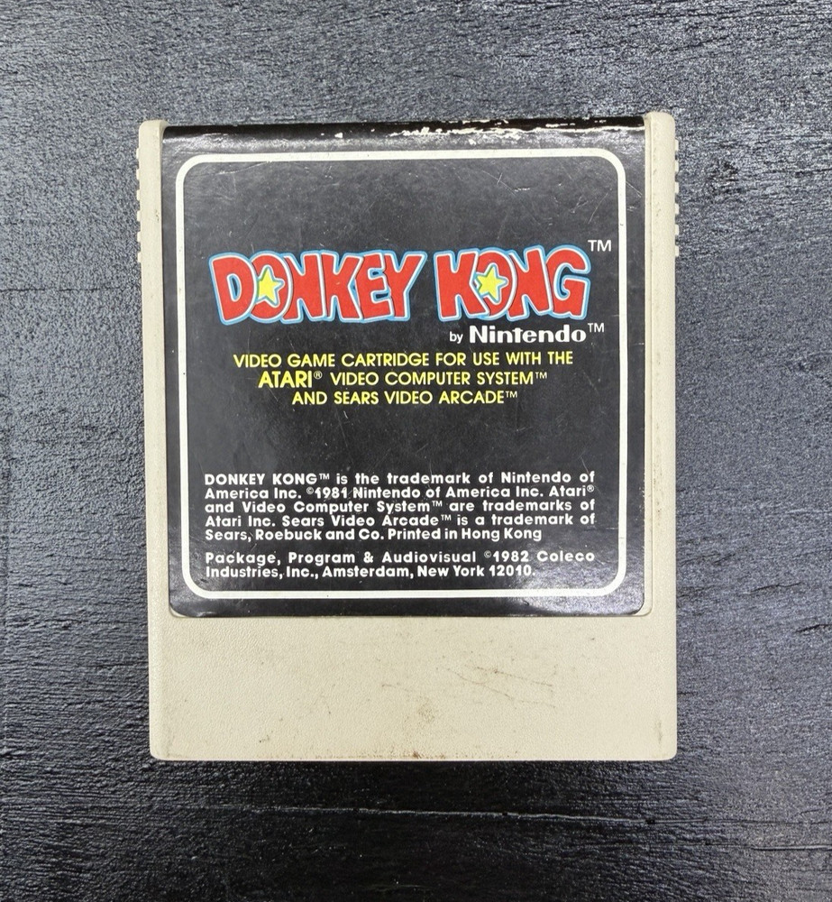 Vintage Donkey Kong (Atari 2600, 1982) Authentic Cartridge