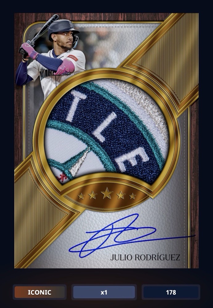 2024 Topps Series 2 Julio Rodríguez Patch Auto #TRAPJROD Seattle Mariners /10