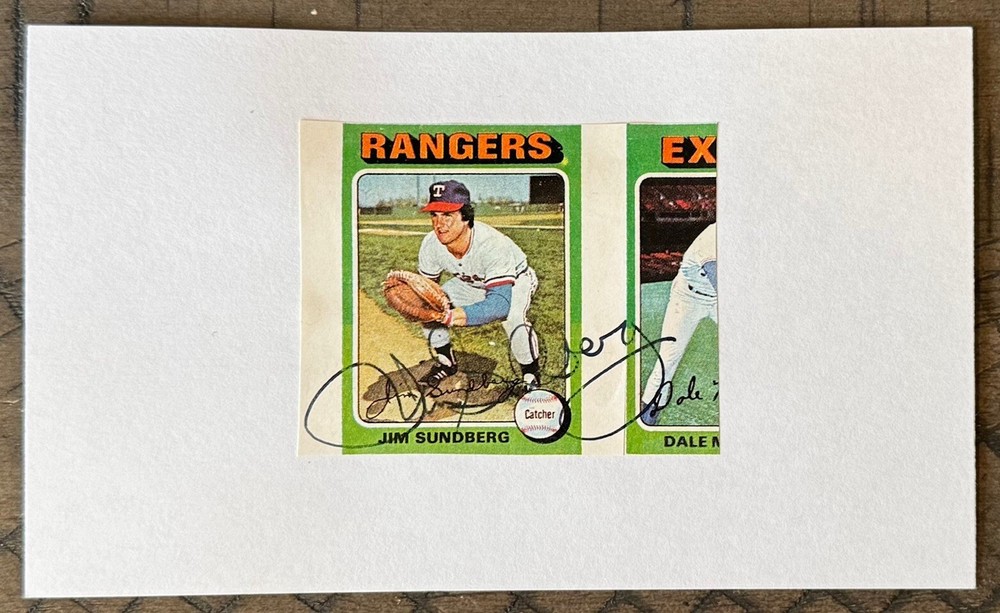 Jim Sundberg Signed 3