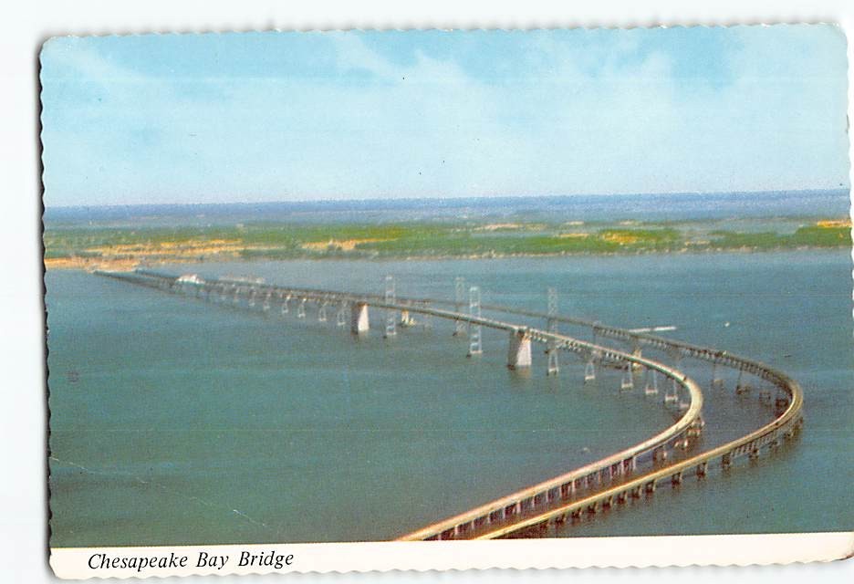 Postcard Chesapeake Bay Bridge Maryland USA