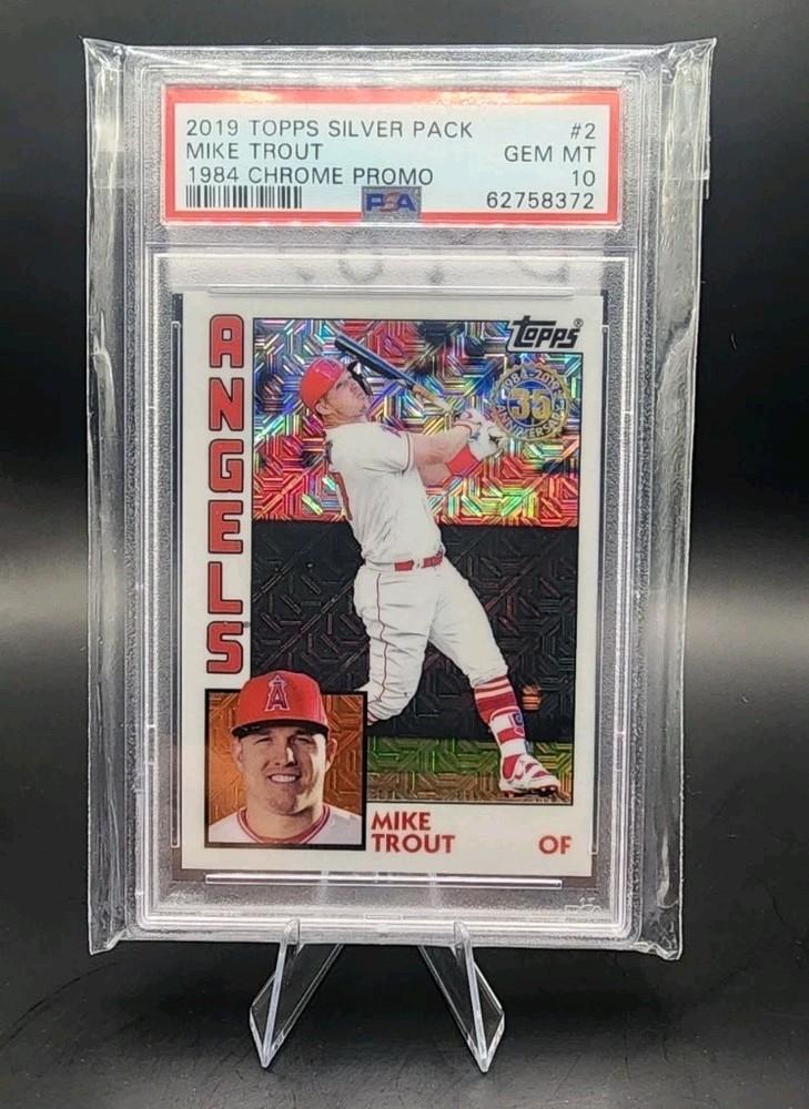 2019 Topps 1984 Chrome Mike Trout T84-2 PSA 10 Gem Mint Promo Card