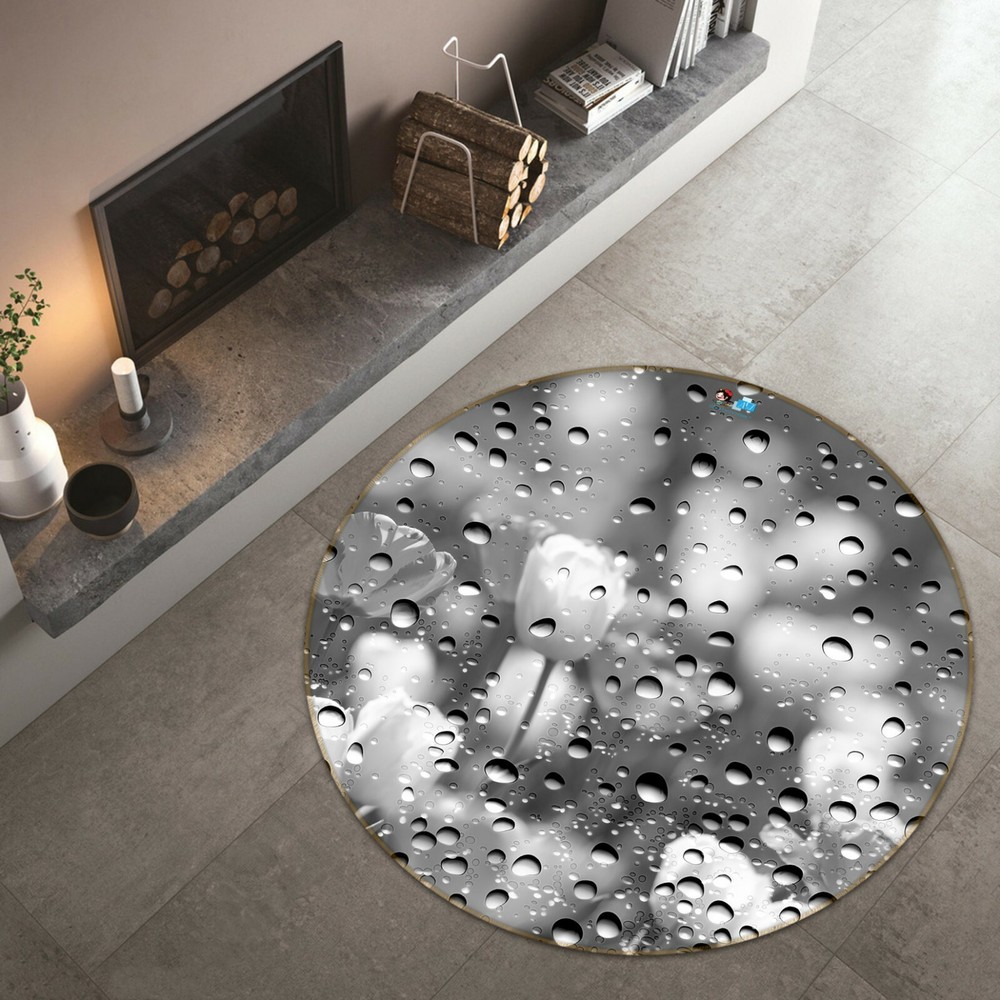 3D Rainy Day Raindrops NAO10461 Game Rug Mat Elegant Photo Carpet Mat Fay