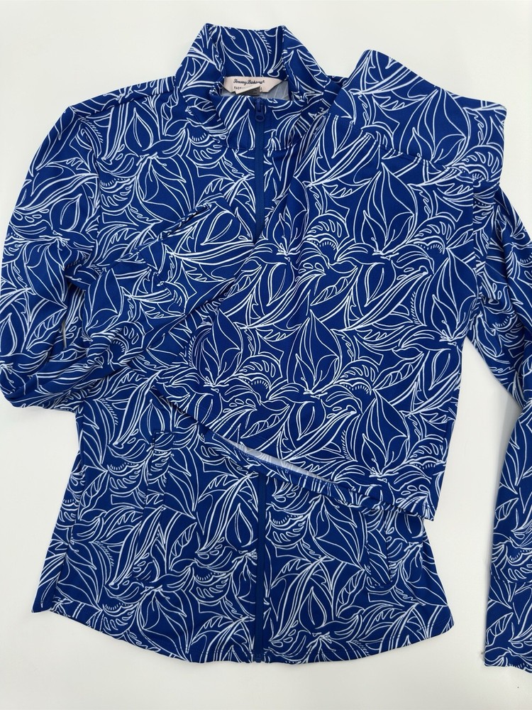 Tommy Bahama Racquet & Paddle Womens Floral Blue Set Jacket & Skort Size XS