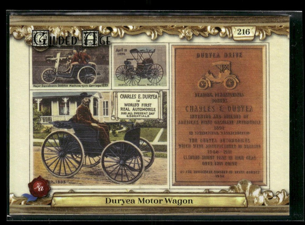 2023 Historic Autographs Gilded Age #216 Duryea Motor Wagon