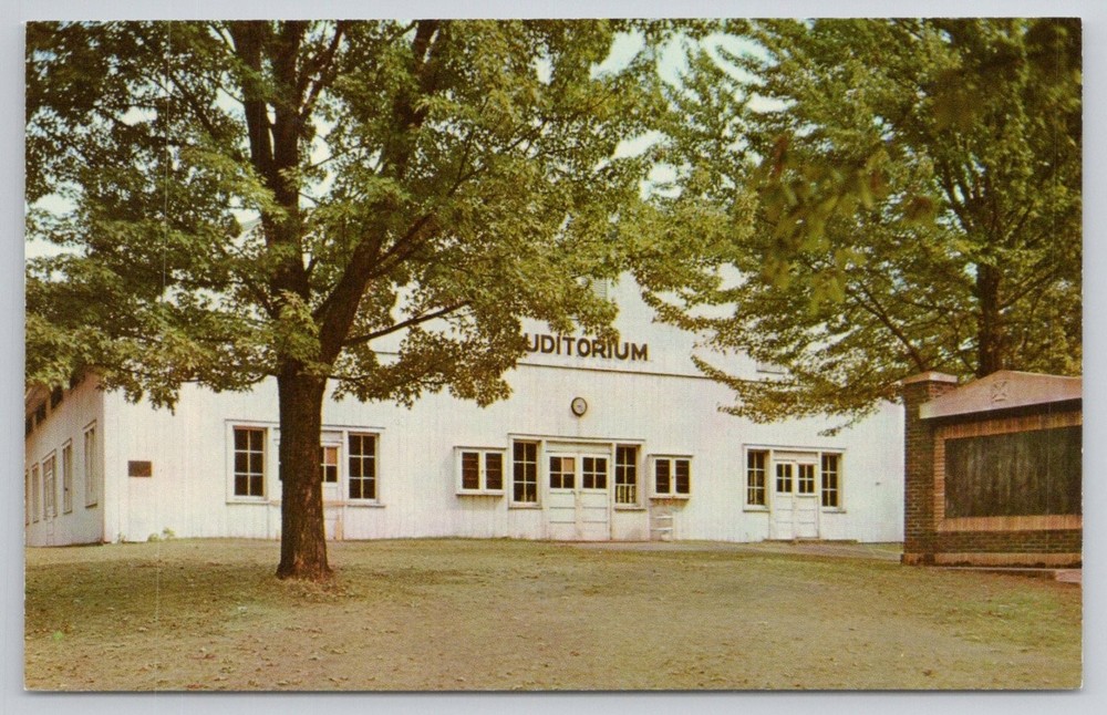 Epworth Forest Auditorium Lake Webster Indiana Methodist Church Postcard