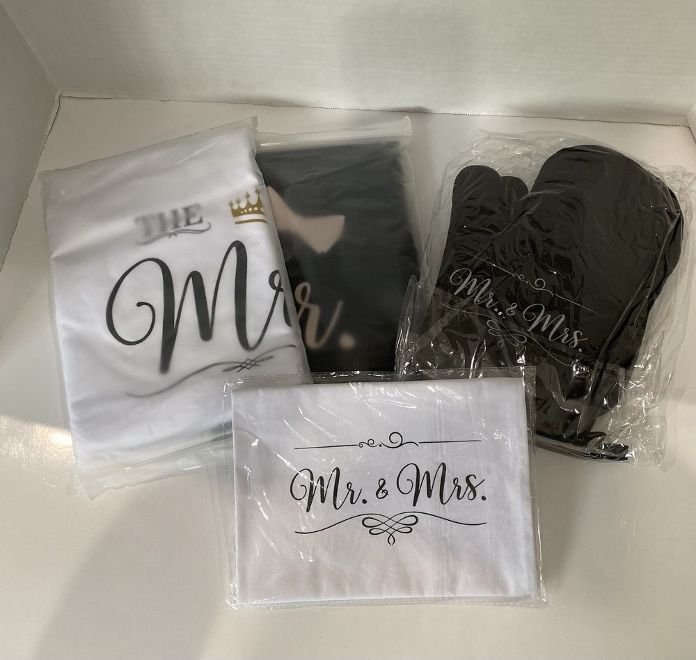 Wedding Gift Box for The couples that Cook, Aprons, Oven Mitts , Kitchen Towel