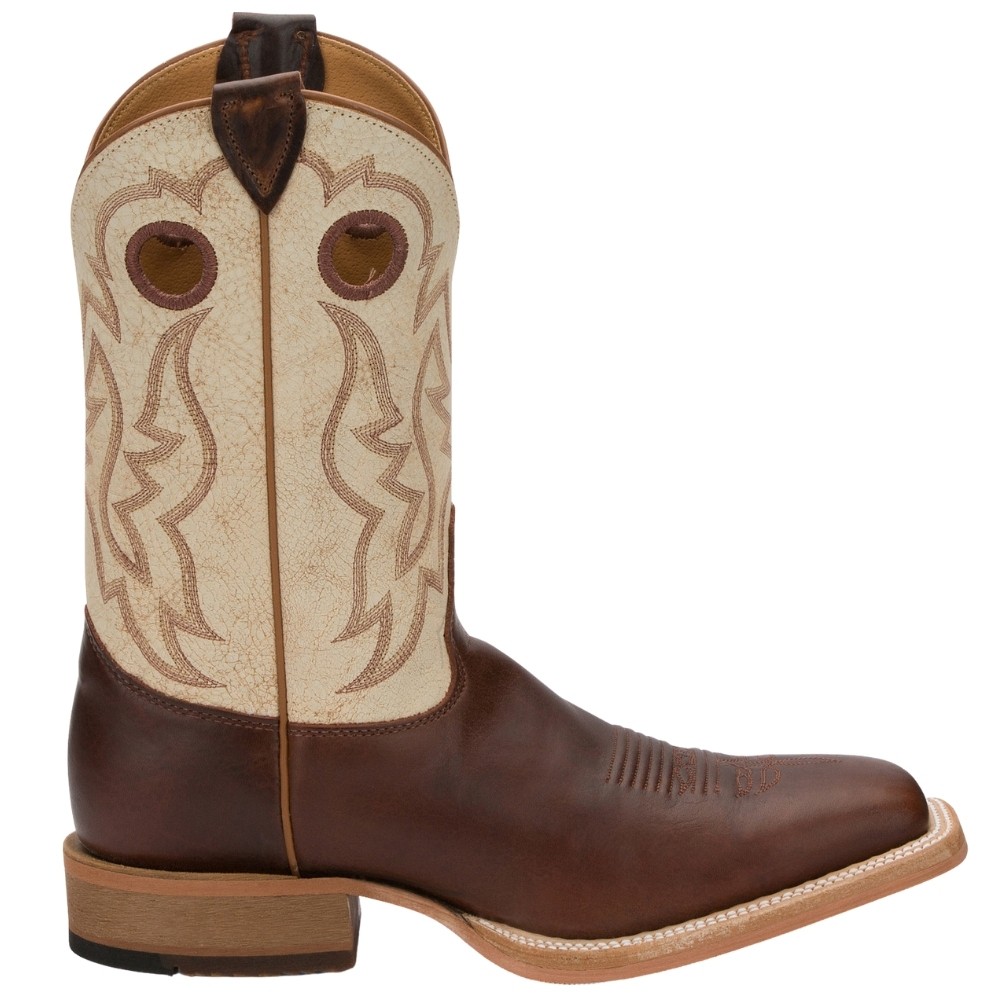 Justin Boots Caddo Square Toe Cowboy Boots for Men in Brown BR776