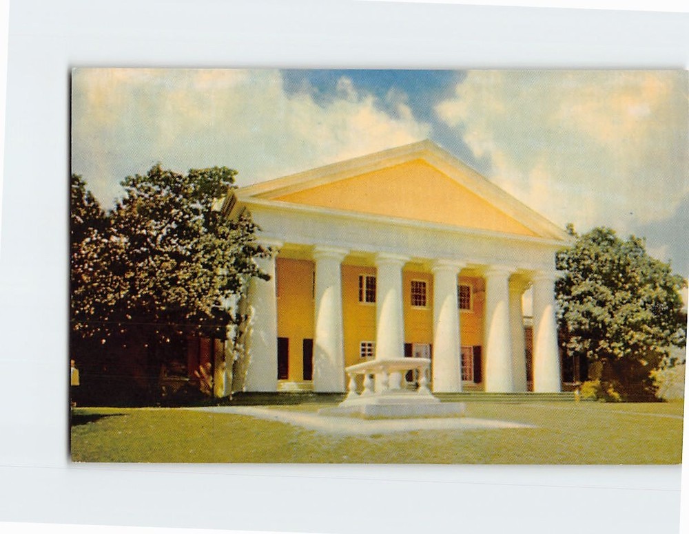 Postcard Lee Mansion Arlington Cemetery Arlington Virginia USA