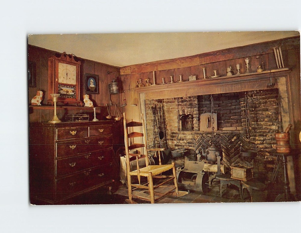 Postcard The Kitchen The House of Seven Gables Salem Massachusetts USA