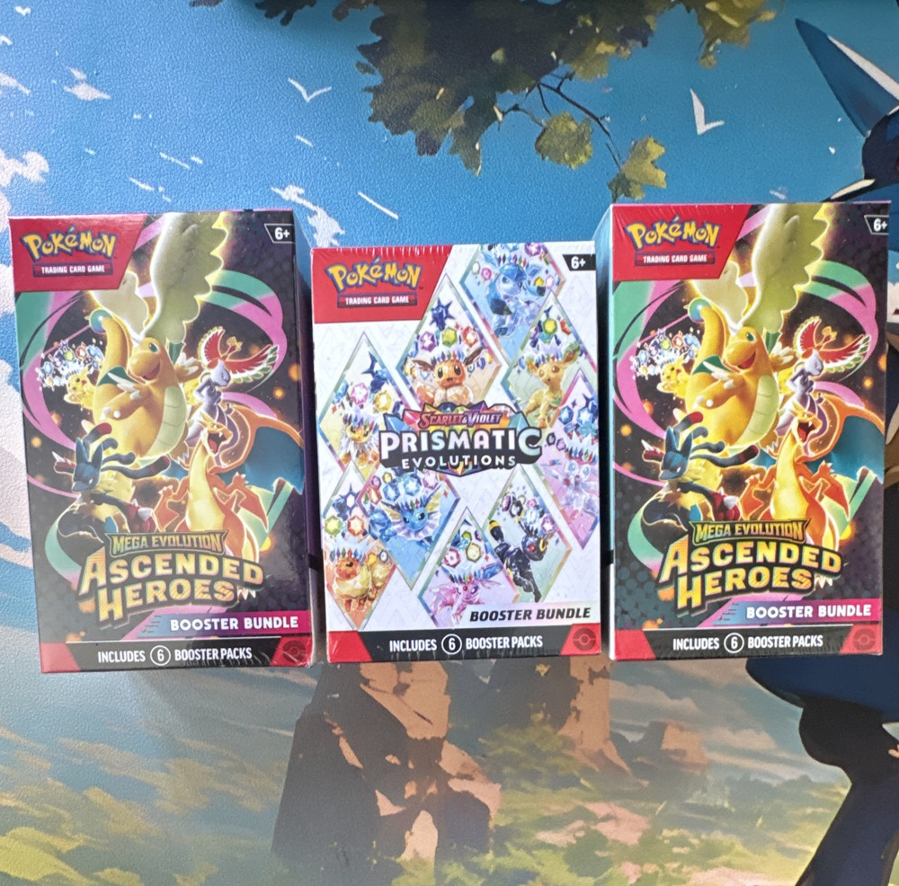 Pokémon TCG Prismatic Evolutions , Ascended Heroes x2 Booster Bundle Sealed New