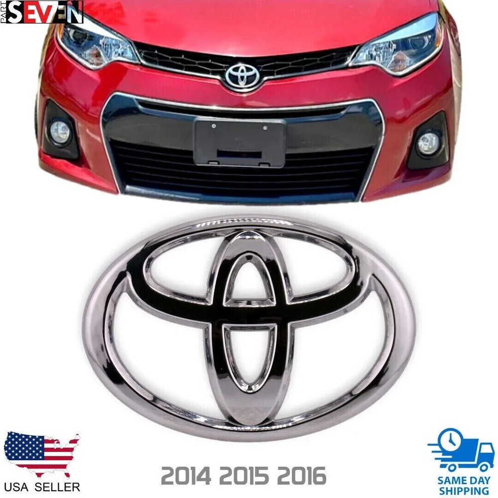 🔥🔥14-16 NEW TOYOTA COROLLA 🔥🔥 EMBLEM CHROME FRONT GRILLE 2014 2015 2016 logo