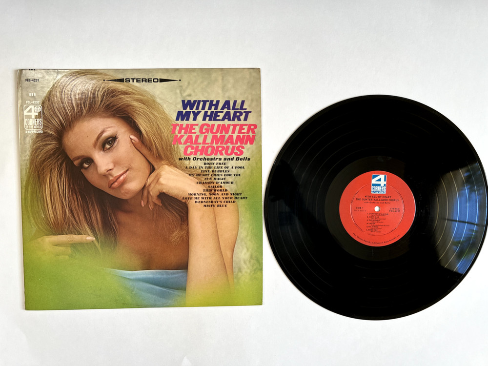 The Gunter Kallmann Chorus - With All My Heart - Four Corners LP Vinyl Record,