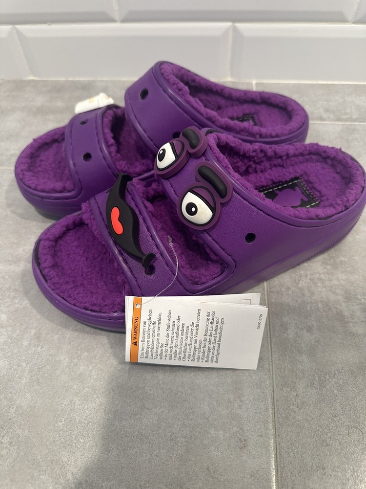 Crocs x McDonald’s Classic Cozzzy Sandal Grimace Purple Mens 5 Womens 7