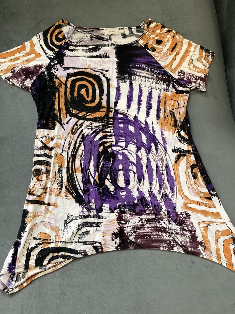 y2k Marco New York Streetwear Art To Wear abstract Graphic Print top Size medium-image