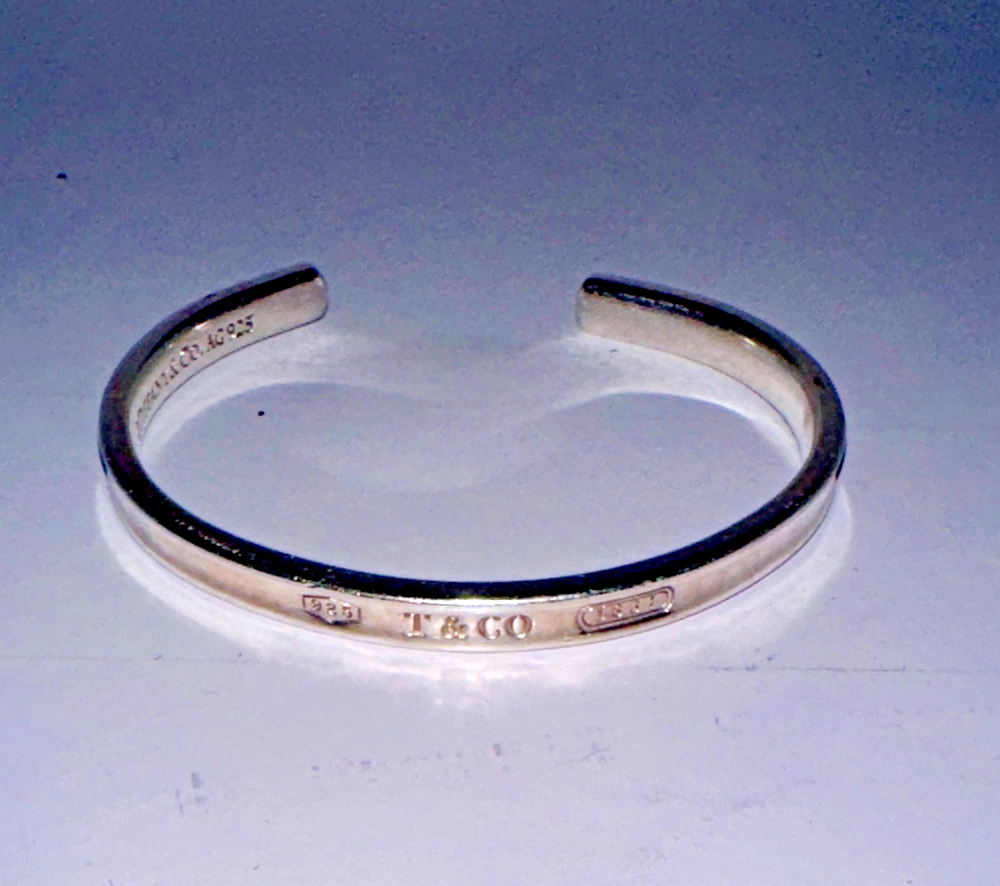 Tiffany & Co 1837 Sterling Silver 925 Open Bangle Bracelet