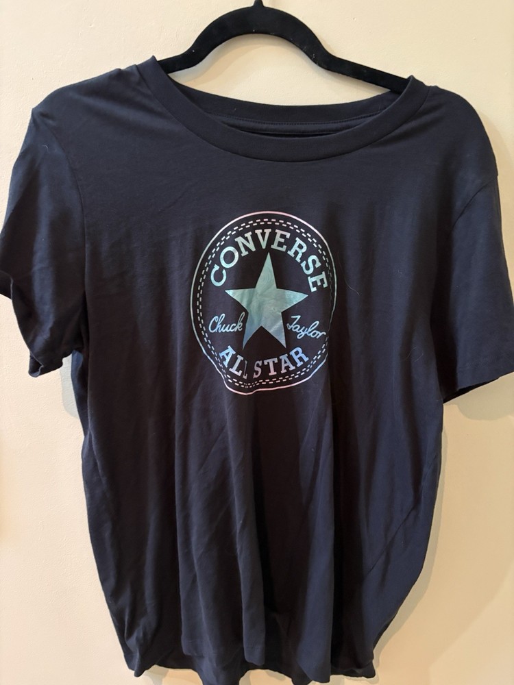 Converse Black Logo Graphic Cotton Jersey Short Sleeve Crew Neck Tee XL