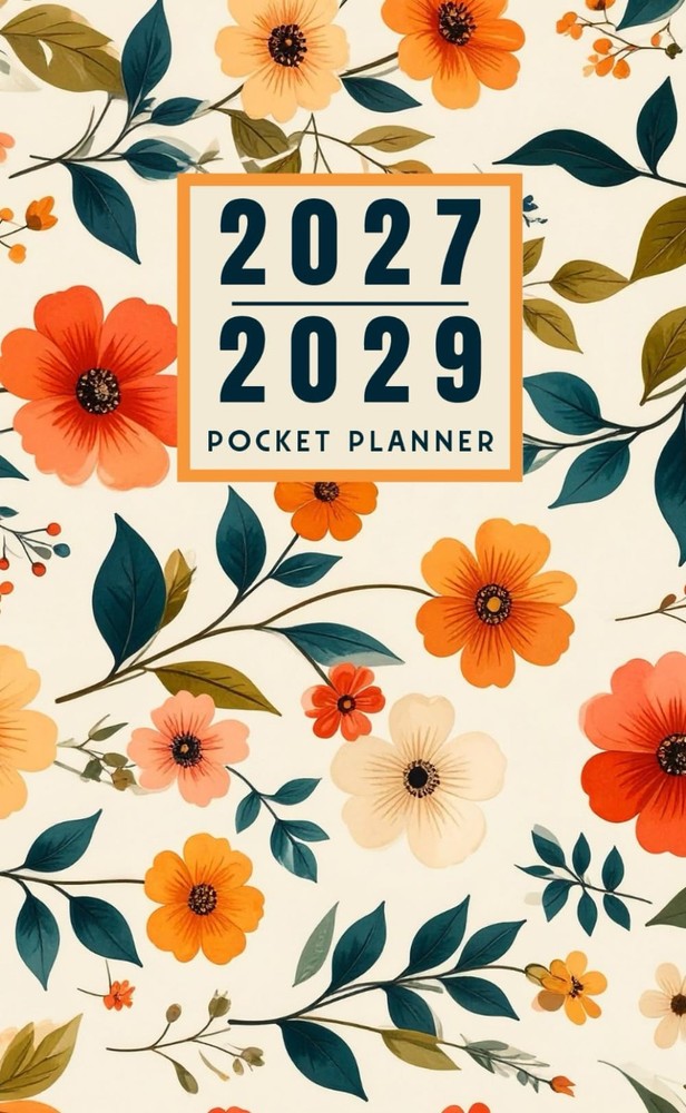 2027-2029 Pocket Planner: 3 Year Monthly Calendar (January 2027 - December 2029)