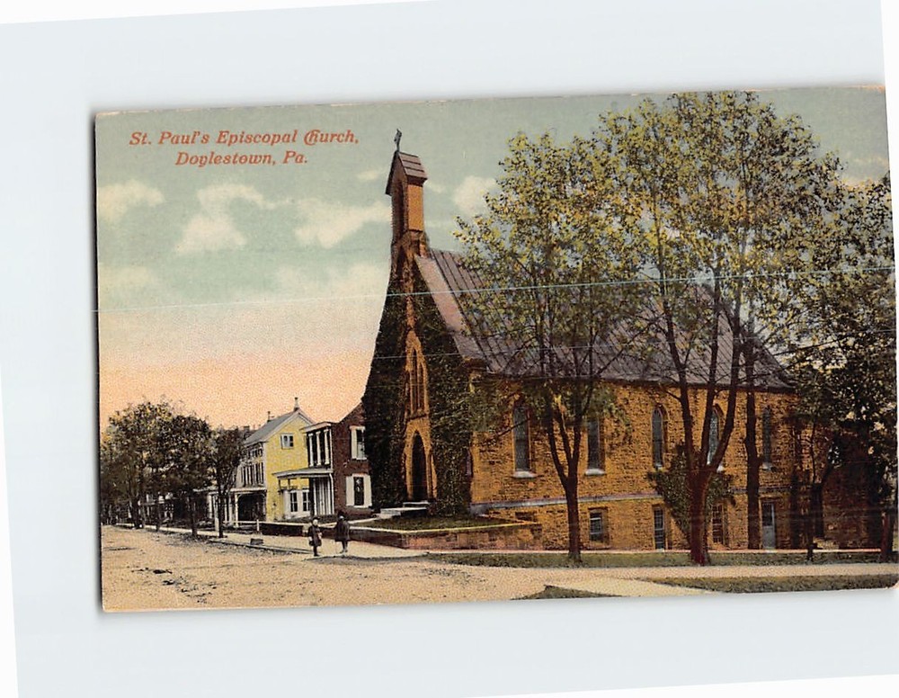 Postcard St. Paul's Episcopal Church Doylestown Pennsylvania USA