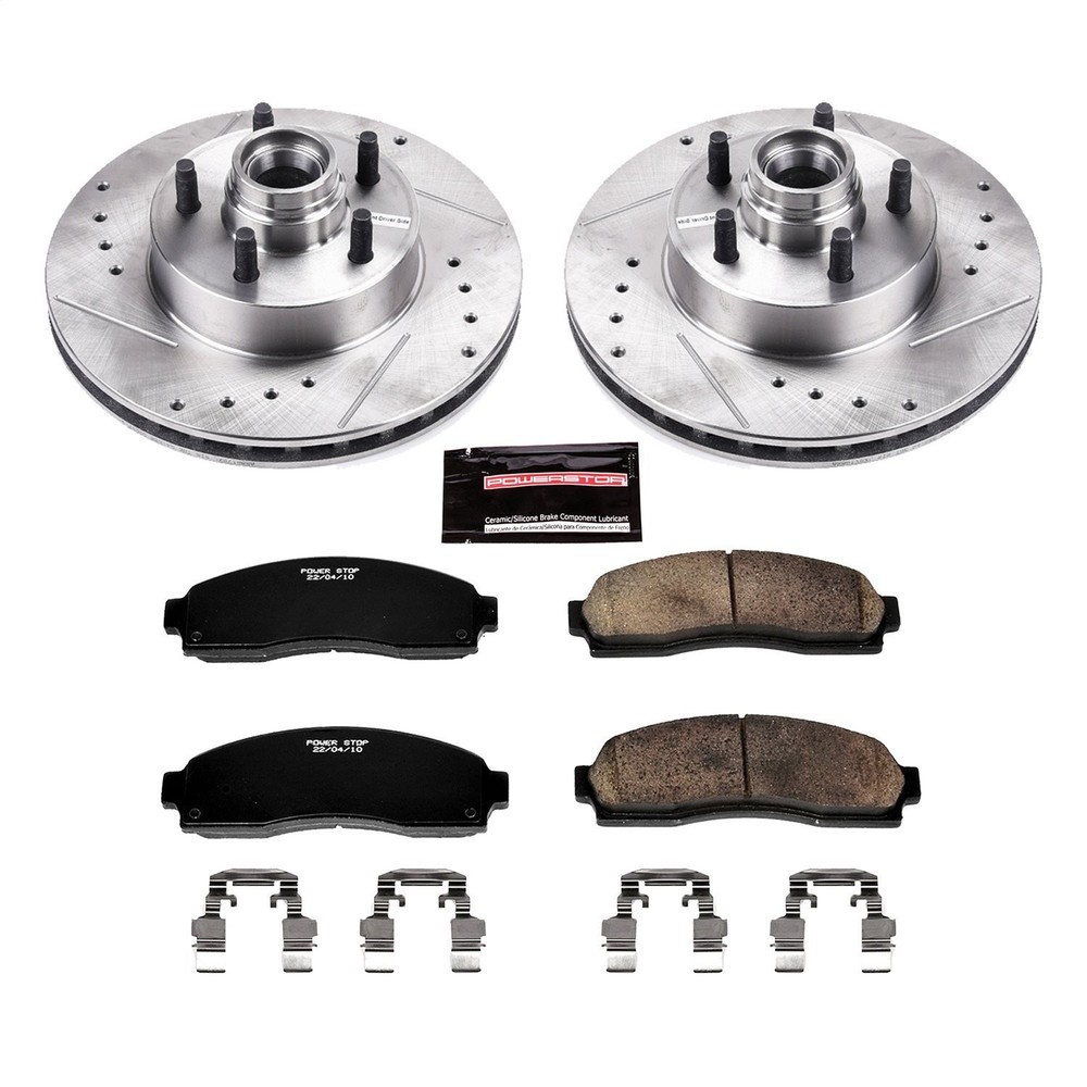 Power Stop K7004 1 CLICK BRAKE KIT W/HDW Front 2010-2011 FORD RANGER/