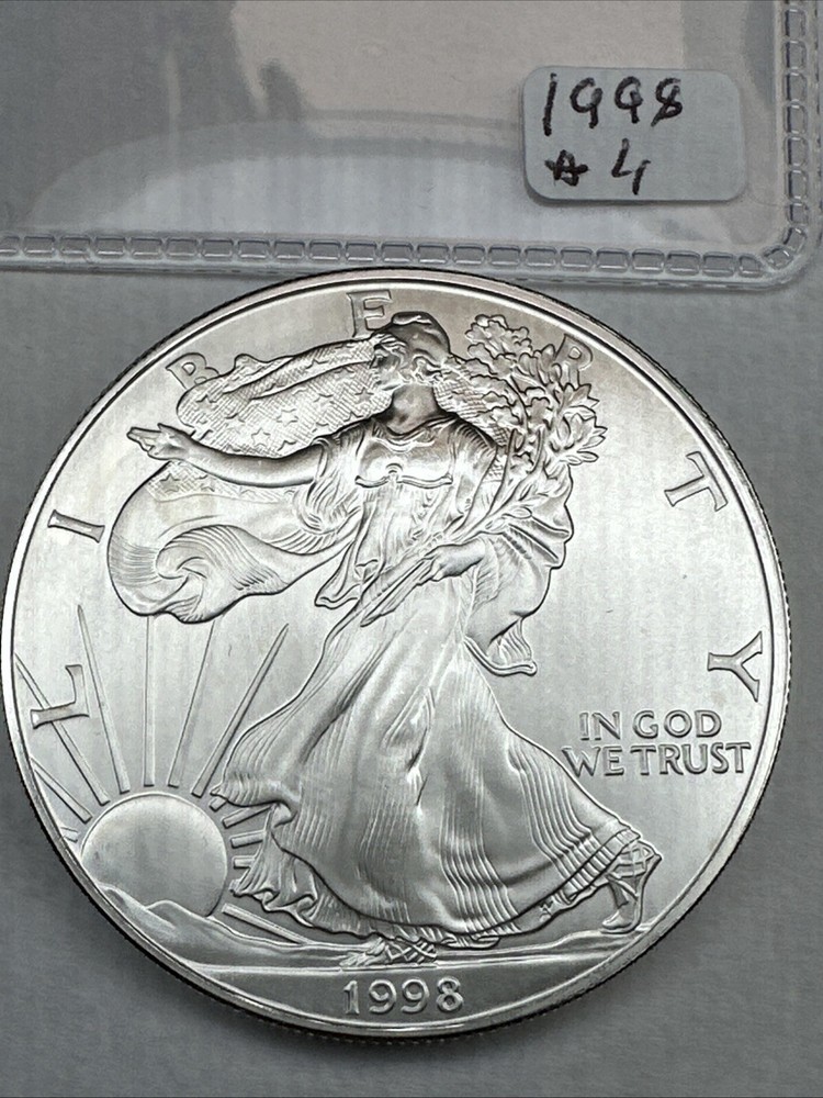 Better Date 1998 American Silver Eagle 1 T Oz .999 Fine Silver Uncirculated BU