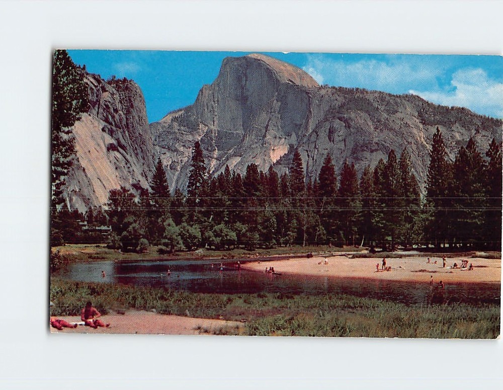 Postcard Half Dome And Merced River Yosemite National Park California USA