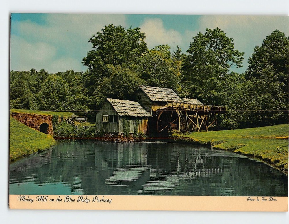 Postcard Mabry Mill Blue Ridge Parkway North Carolina USA