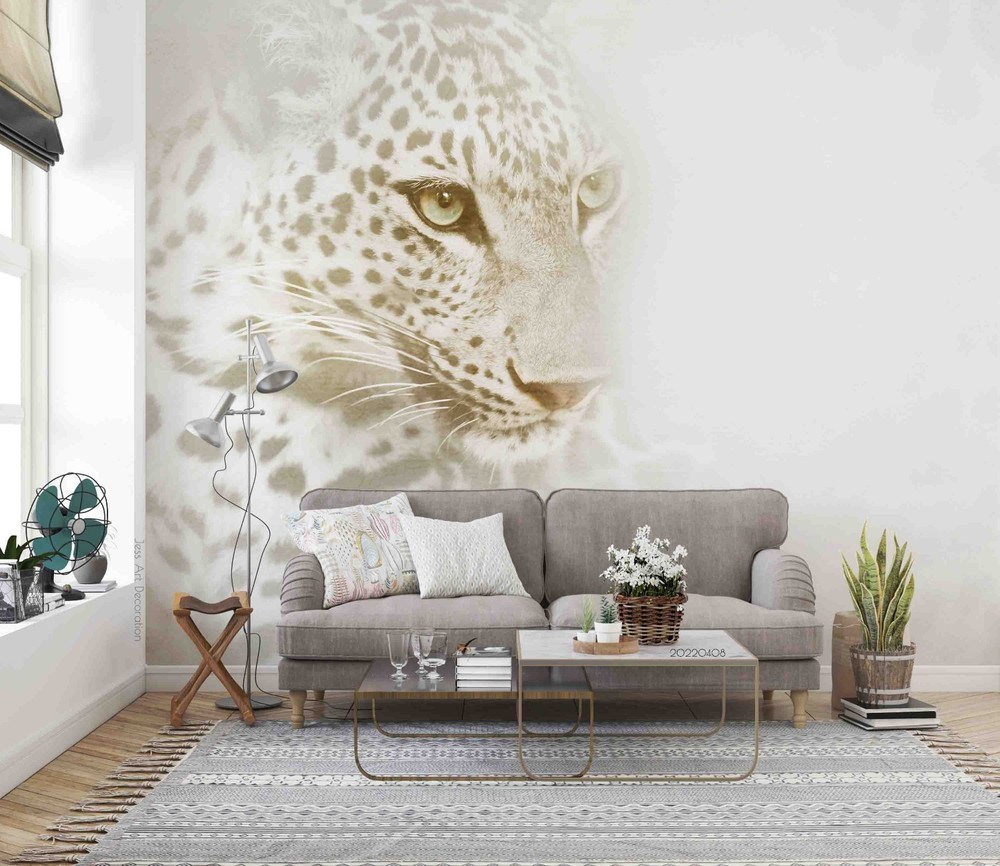 3D Leopard Animal Close-up Wall Murals Wallpaper Murals Wall Sticker