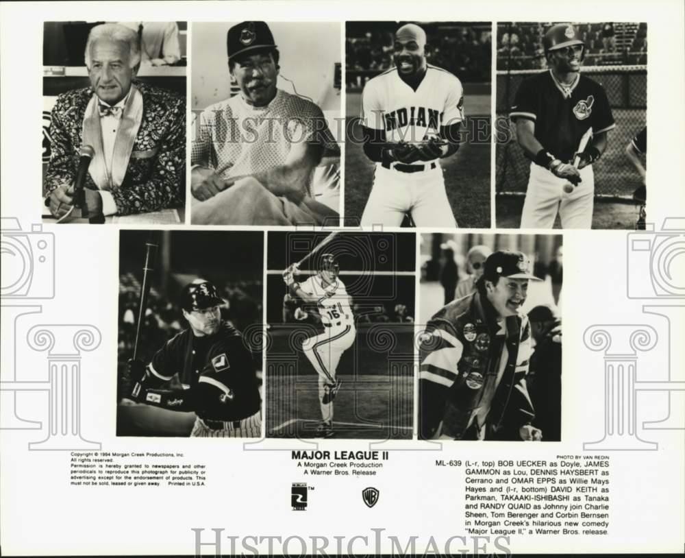 1994 Press Photo Bob Uecker and co stars in the comedy film, 