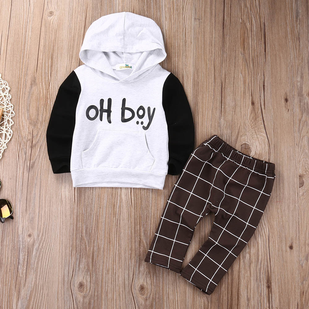 2PCS Kids Baby boys/Girls Toddler Hooded Coat+ Pants Outfits Clothing Tracksuit