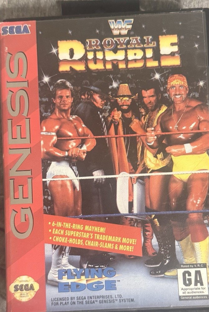 WWF Royal Rumble (Sega Genesis, 1993) case and game only, Tested